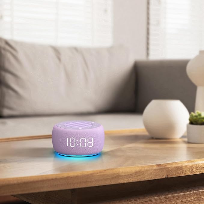 Buffbee Sound Machine & Alarm Clock 2-in-1, 0-100% Clock Face Brightness - Image 8