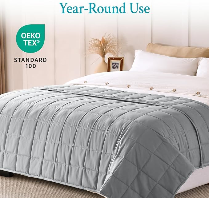 Topblan Weighted Blanket for Adults 12lbs, Soft Cooling Breathable Weighted - Image 4