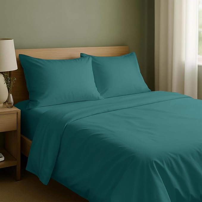 California Design Den Natural 100% Cotton Sheets Queen Size Bed by CaliforniaDesignDen