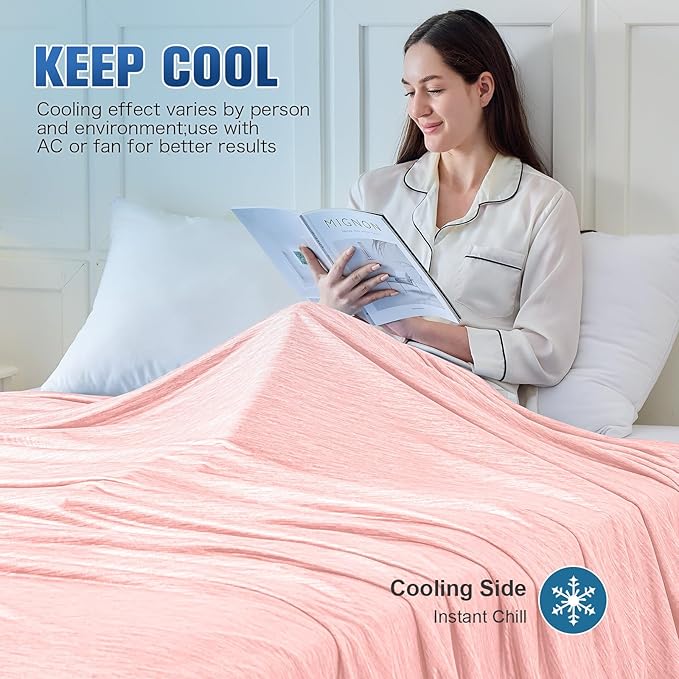 KMUSET Cooling Blanket Twin, Double Sided Summer Cooling Blankets - Image 5