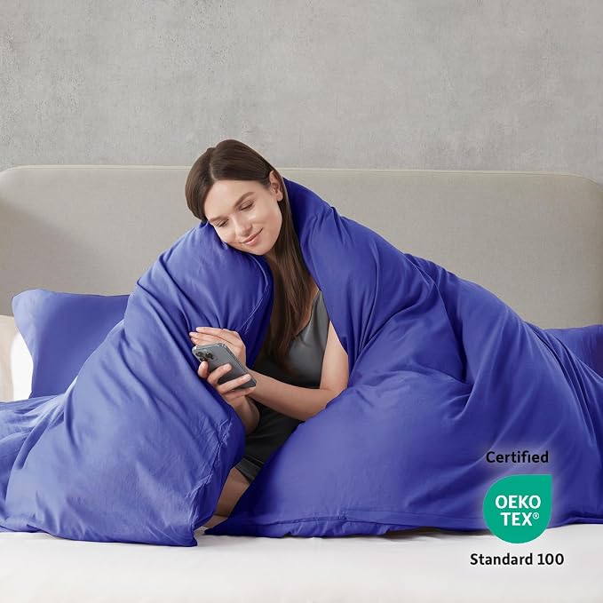 Nestl Royal Blue California King Duvet Cover Sets - Image 3