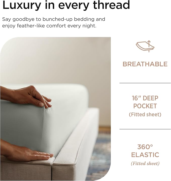 Threadmill Luxury 800 Thread Count Queen 100% Cotton Sheets - Image 5
