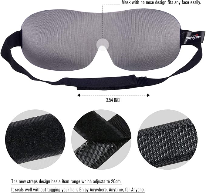 PrettyCare 3D Sleep Mask 2 Pack, Eye Mask - Image 4