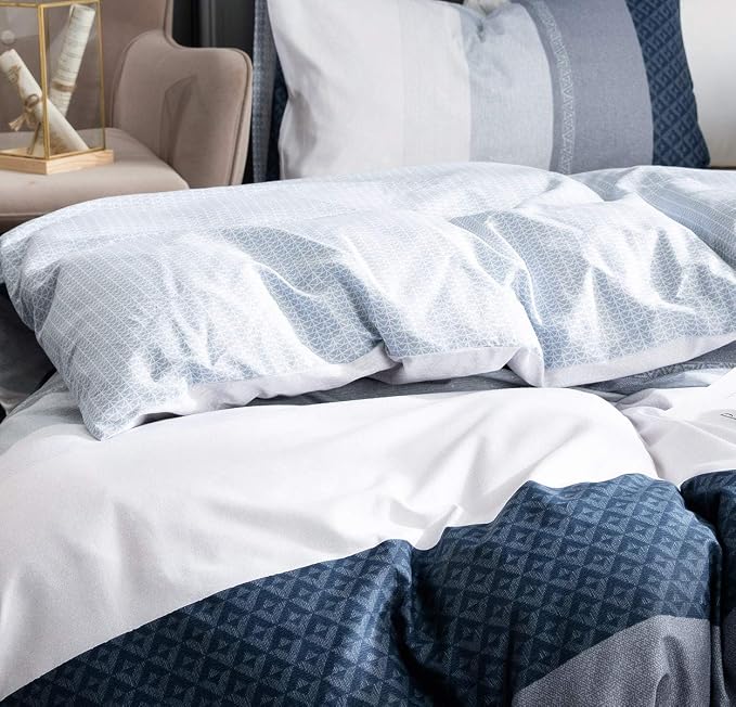 SLEEPBELLA Duvet Cover Queen Set 600 Thread Count Cotton Bedding Set - Image 3
