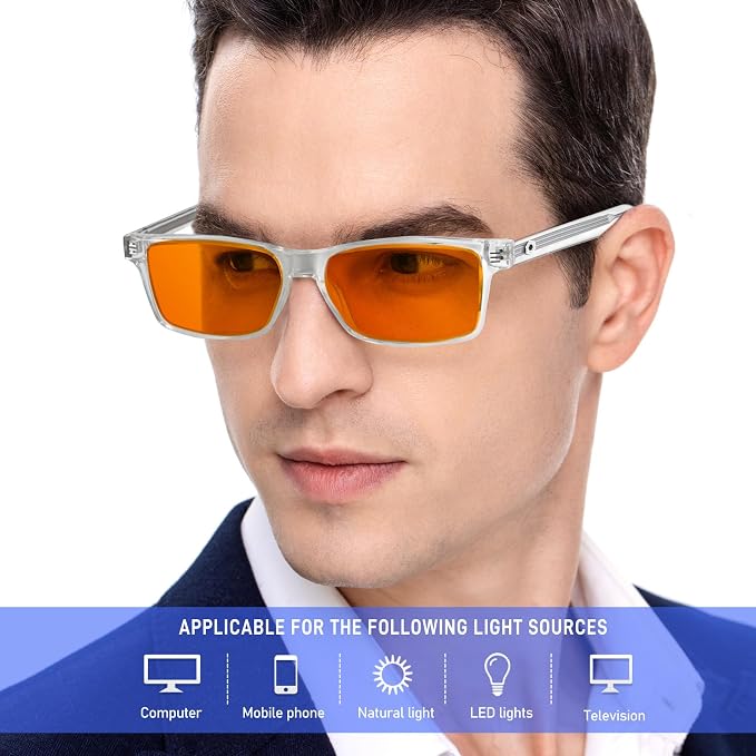 ANYLUV Blue Light Glasses Men Woman, Eye Strain Relief Eye Protection - Image 2