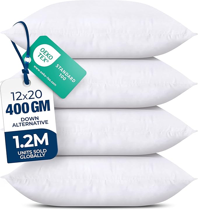 Utopia Bedding Throw Pillows – 12 x 20 Inches Down Alternative Pillows by UTOPIABEDDING
