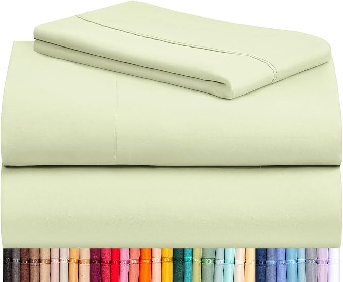 LuxClub 3 PC Twin Sheet Set, Deep Pockets Wrinkle Free Cooling Bed Sheets Hotel by LuxClub