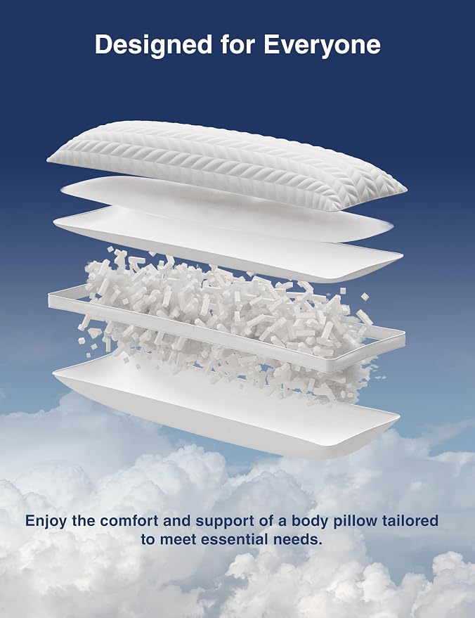 ZonLi Long Body Pillow for Adults, Firm Body Pillow - Image 3