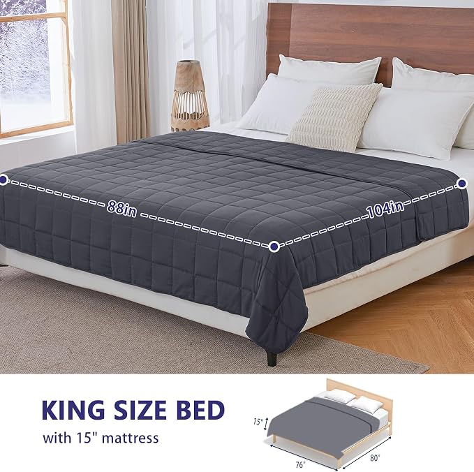 yescool Weighted Blanket for Adults Cooling Heavy Blanket for Sleeping Perfect - Image 2