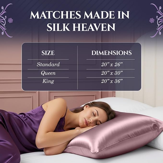 DECOLURE 100% Pure Mulberry Silk Pillow Case Standard Size – Highest Grade 30 - Image 8