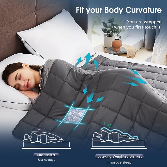 CuteKing Weighted Blanket for Adults Heavy Blanket for 180-190lbs, Weighted - Image 5