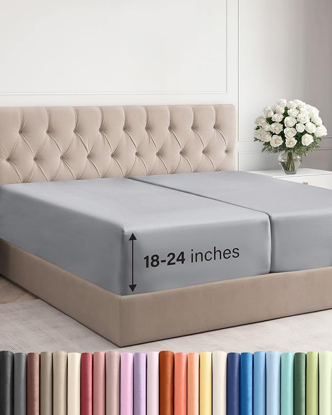 Extra Deep Split King Fitted Sheet by CGKUnlimited