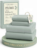 LANE LINEN 100% Organic Cotton Sheets King Size, Eco Friendly Naturally by LaneLinen