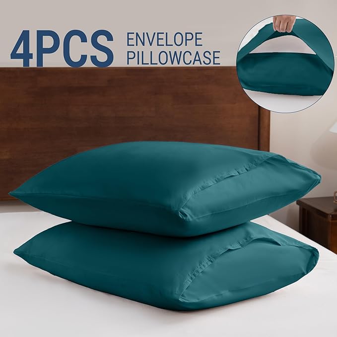 Pillowcases Standard 4 Pack, 20x26 Pillow Cases - Image 5