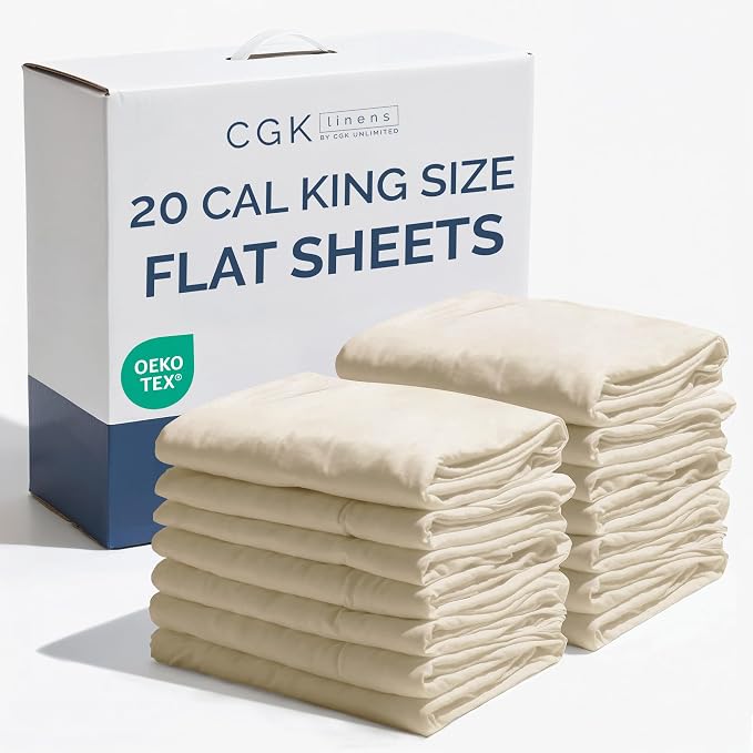 Cal King Size Flat Sheets by CGKUnlimited
