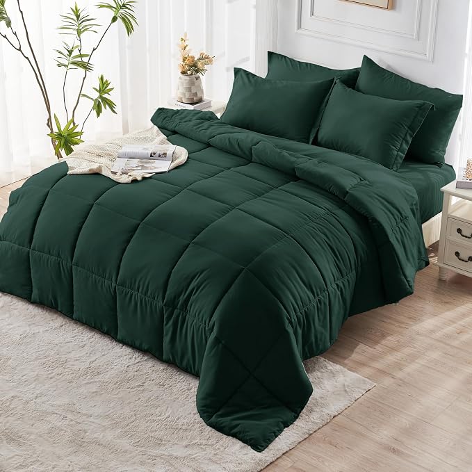 JOLLYVOGUE Queen Comforter Set, Ultra-Soft Bed in a Bag Queen Size 7 Pieces - Image 8