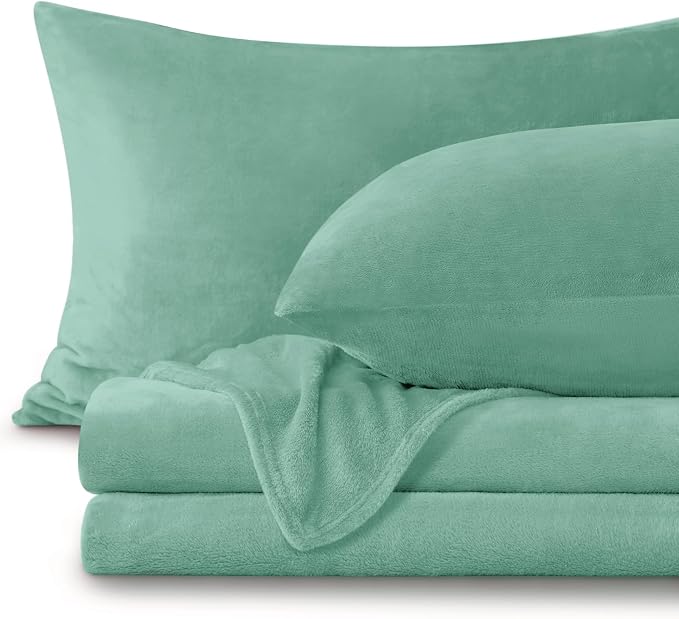 BEDELITE Flannel Sheets Full Size Haze Blue by BEDELITE