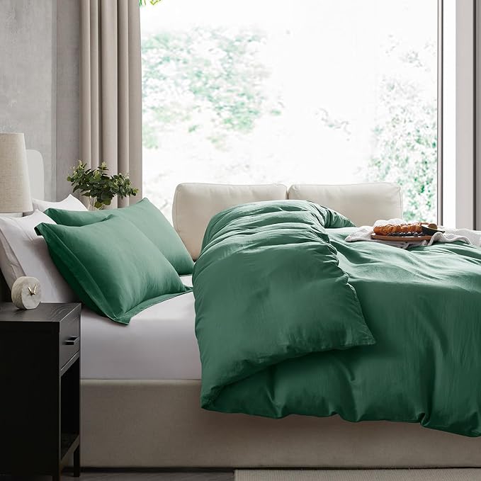 Nestl Dark Green California King Duvet Cover Sets - Image 7