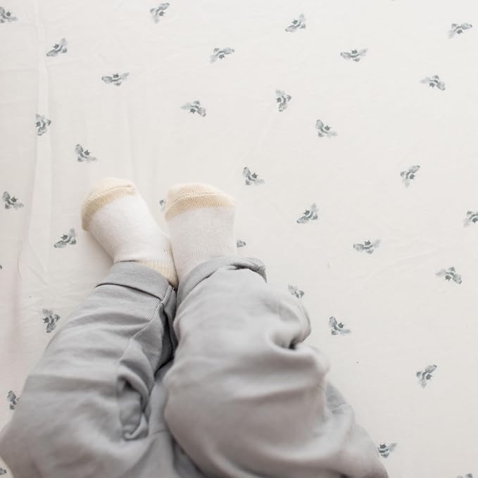 Burt's Bees Baby Essential Organic Cotton Fitted Crib Sheet, Breathable - Image 3