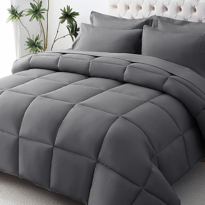 JOLLYVOGUE California King Comforter Set, Ultra-Soft Bed in a Bag Cal King Size by JOLLYVOGUE