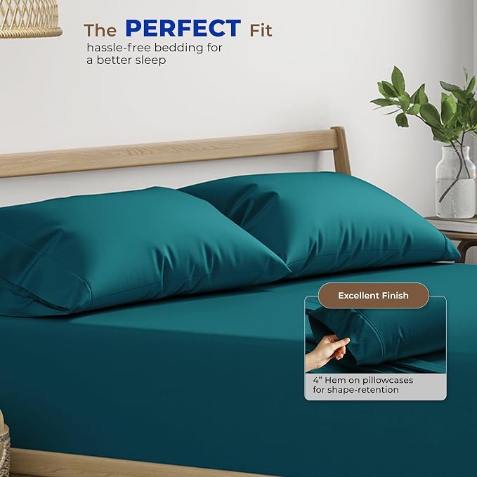 Thread Spread 100% Egyptian Cotton Pillow Cases Queen Size Set of 2 - Image 4