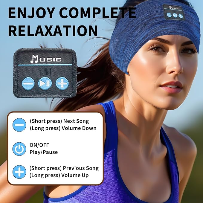 Bluetooth Headphones, Sleep Headphones Headband Wireless - Image 4
