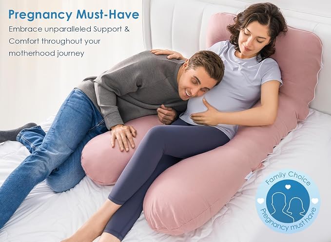 QUEEN ROSE Extra Long Pregnancy Pillows, 60 Inch U Shaped Body Pillow - Image 6