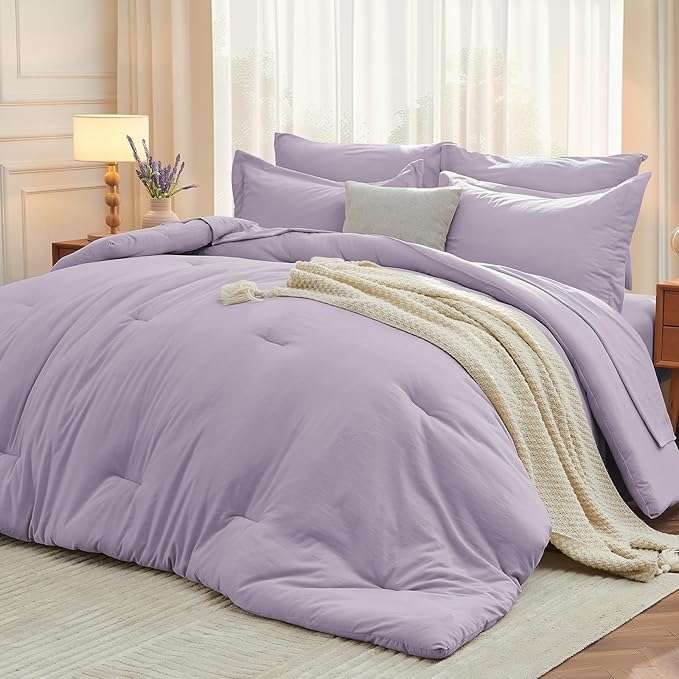 MUXHOMO 5 Pieces Twin Comforter Set, Soft Bed in a Bag Twin Size, All Season by MUXHOMO
