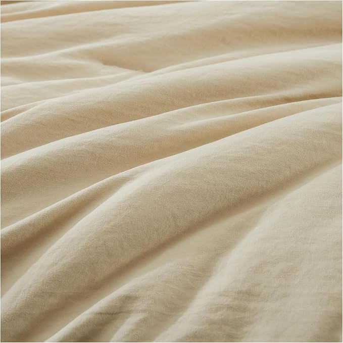 WRENSONGE King Size Comforter Set, 7 Pieces Beige Soft Bed in a Bag King - Image 4