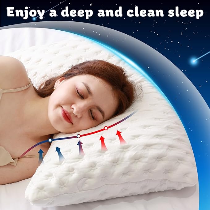Cooling Side Sleeper Pillow for Neck and Shoulder Pain, Luxury Shredded Memory - Image 6
