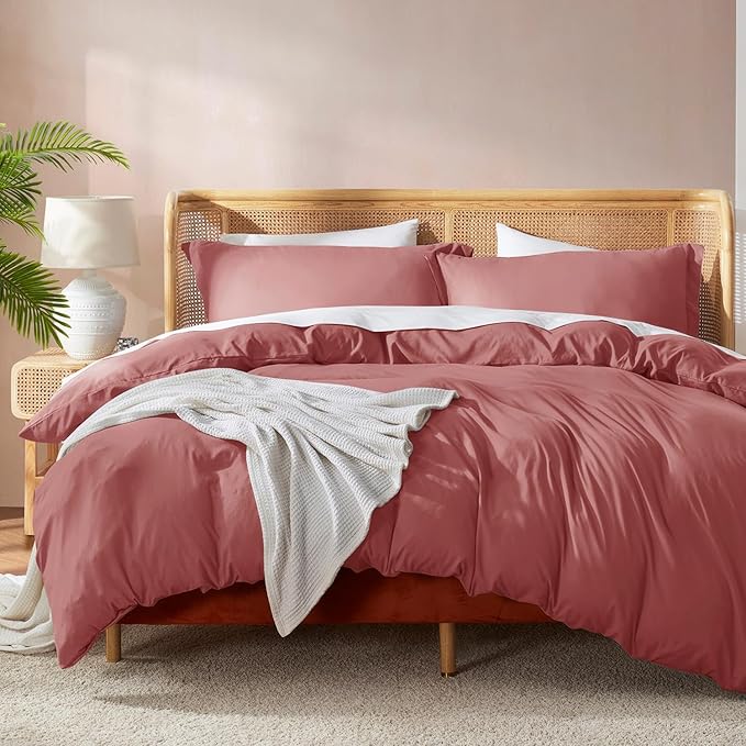 Nestl Pink Clay Duvet Cover Full Size by Nestl