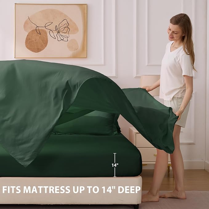 Queen Comforter Set Emerald Green - Image 6