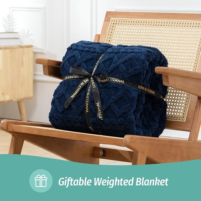 Wemore Weighted Blanket for Adults Twin Size 15 lbs, Dual Sided Soft Fuzzy - Image 8
