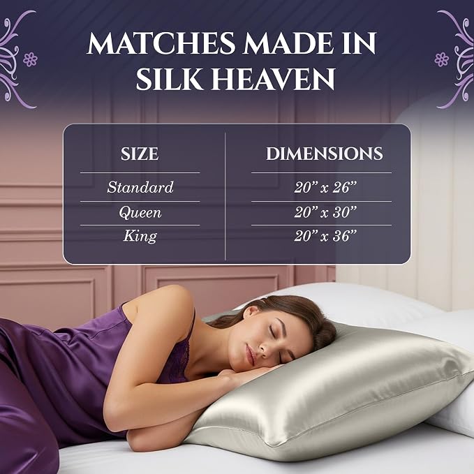 DECOLURE 100% Pure Mulberry Silk Pillow Case Standard Size – Highest Grade 30 - Image 8