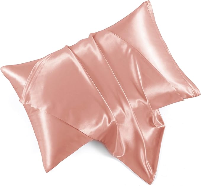 Rose Gold Satin Pillowcases by HommxJF
