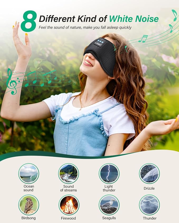 LC-dolida Sleep Headphones, Sleep Mask - Image 3