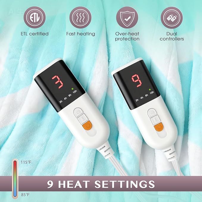 VENTIMI Electric Blanket Queen Size, Fast Heating Blanket - Image 2