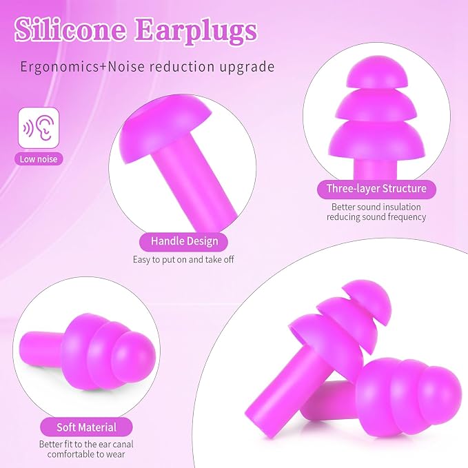 24 Pair Rose Red Ear Plugs - Image 3