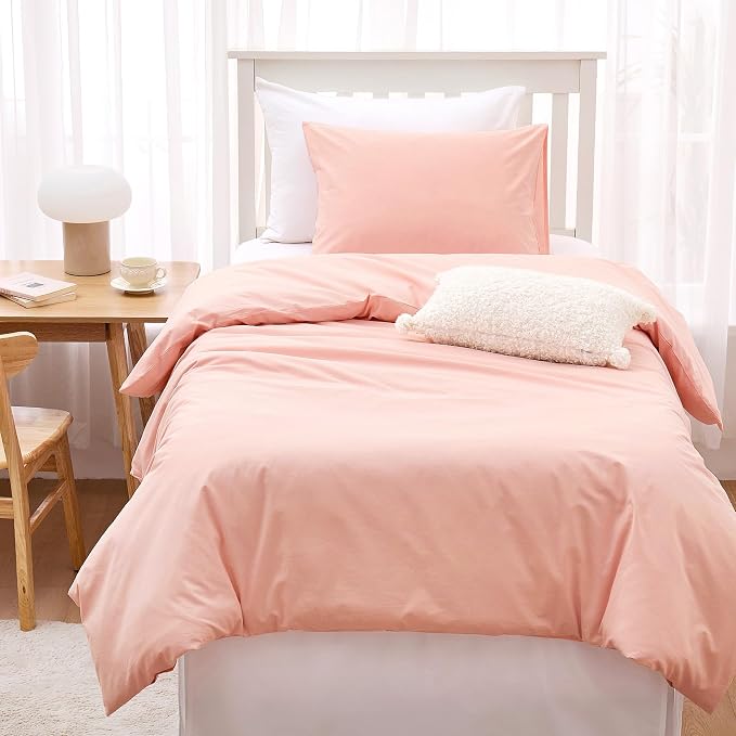 Wake In Cloud - Cotton Duvet Cover Set, Twin Size, 100% Washed Cotton, Linen - Image 8