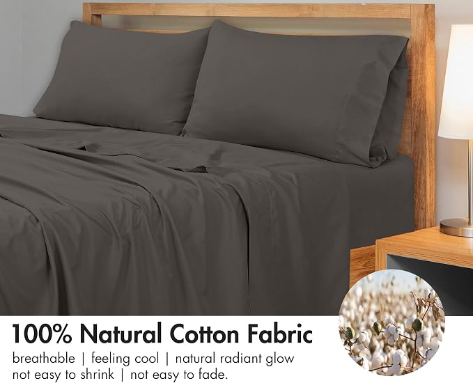 Royale Linens 300 Thread Count 100% Long Staple Combed Cotton Flat Sheet - Image 4