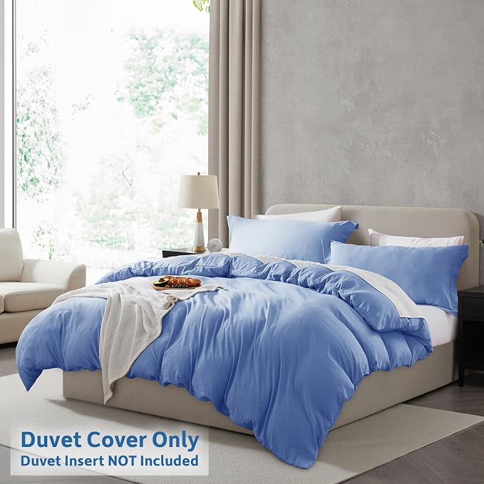 Nestl Calm Blue Duvet Cover Queen Size - Image 2