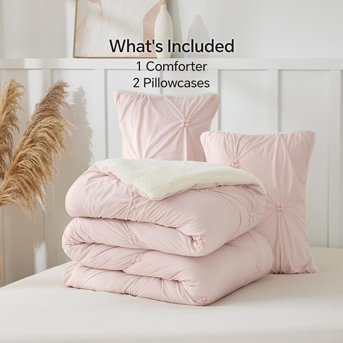BEDELITE Pintuck Fluffy King Size Comforter Set - Image 7