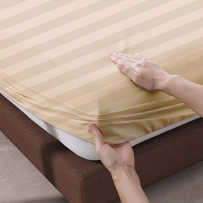 100% Egyptian Cotton Fitted Sheet Twin-XL/Split King Size, 600 Thread Count - Image 5