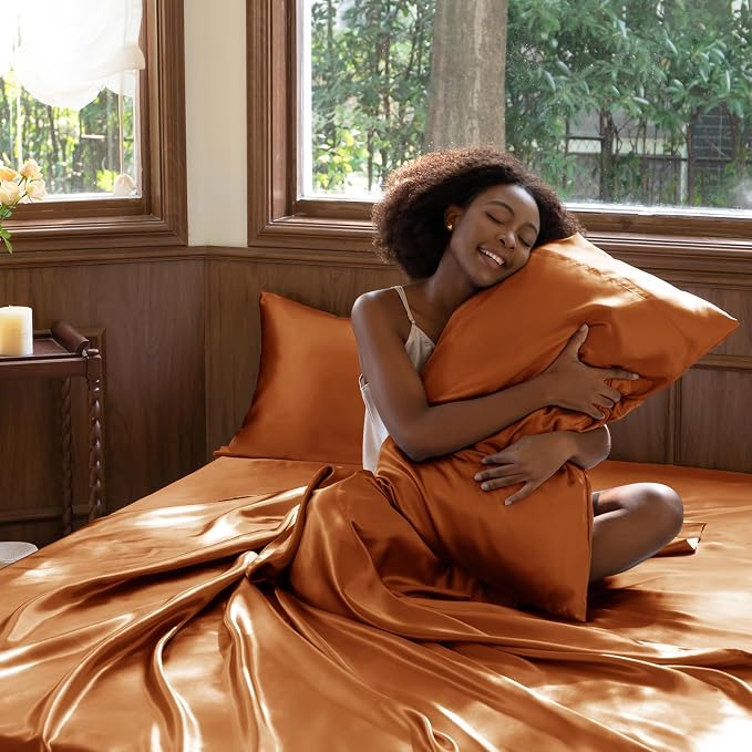 CozyLux Satin Sheets Full Size Sheets - Image 7