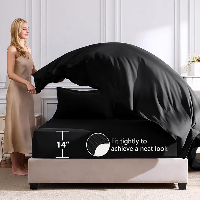 CozyLux Full Size Comforter Sets Black - Image 5