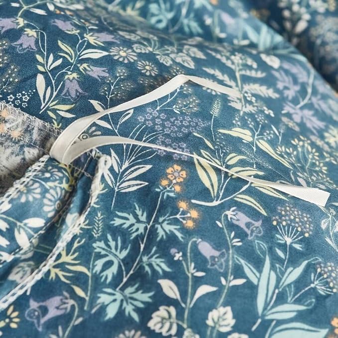 MKXI Blue Duvet Cover Twin Yellow Flower Print Bedding Sets Chic Floral - Image 5