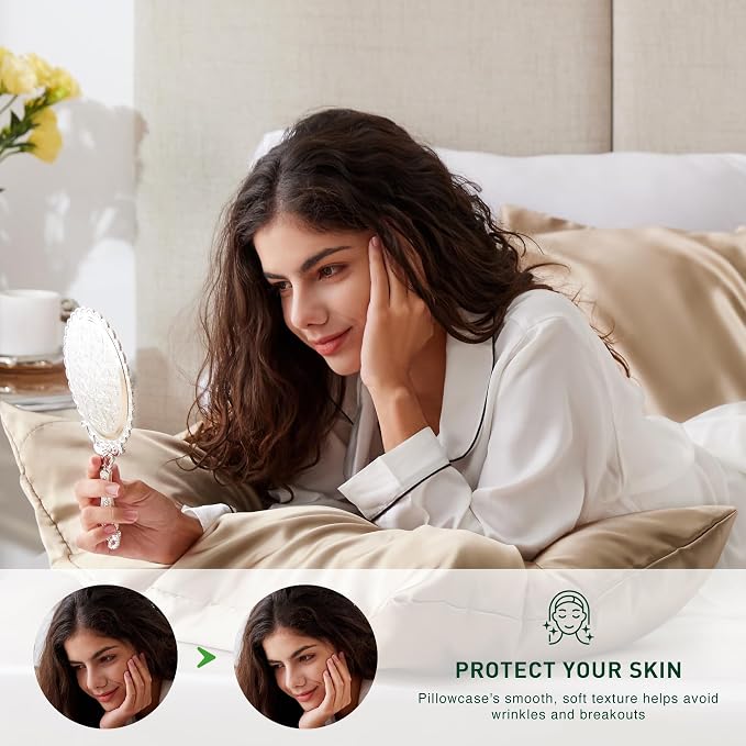Love's cabin Satin Pillowcase Set of 2 Standard Size 20x26, Cooling Pillow - Image 3