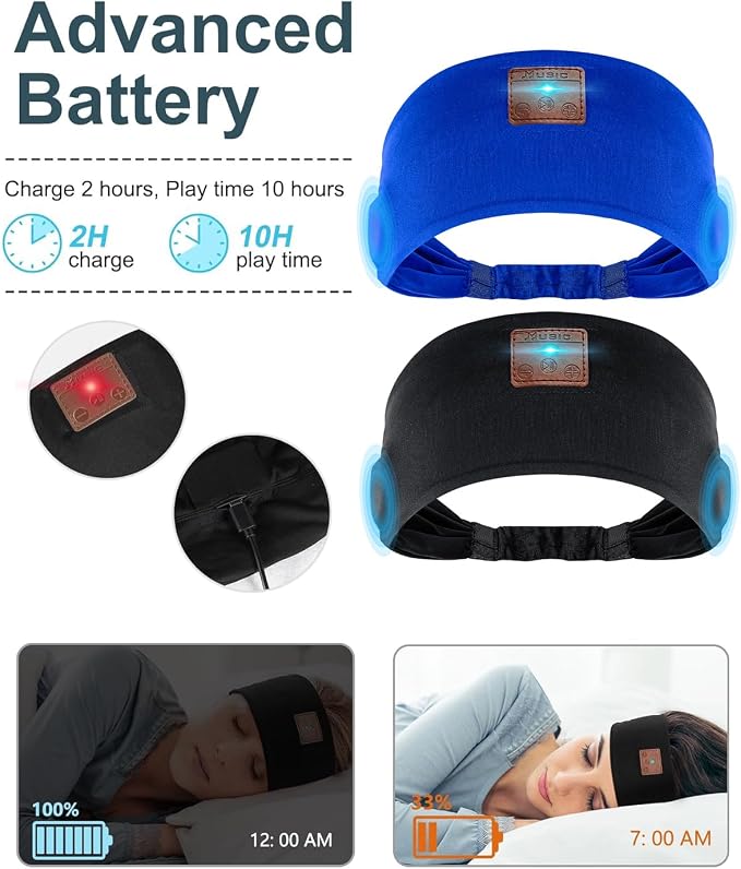 2-Pack Sleeping Headphones, Headband Headphones - Image 6