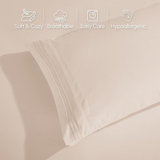 Elegant Comfort Luxurious 1500 Premium Hotel Quality Microfiber 4-Piece Sheet - Image 8