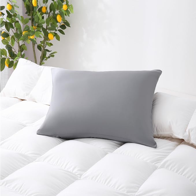 ZPECC Dark Gray Pillow Cases King Size Set of 4, 20x36 Envelope Closure - Image 6